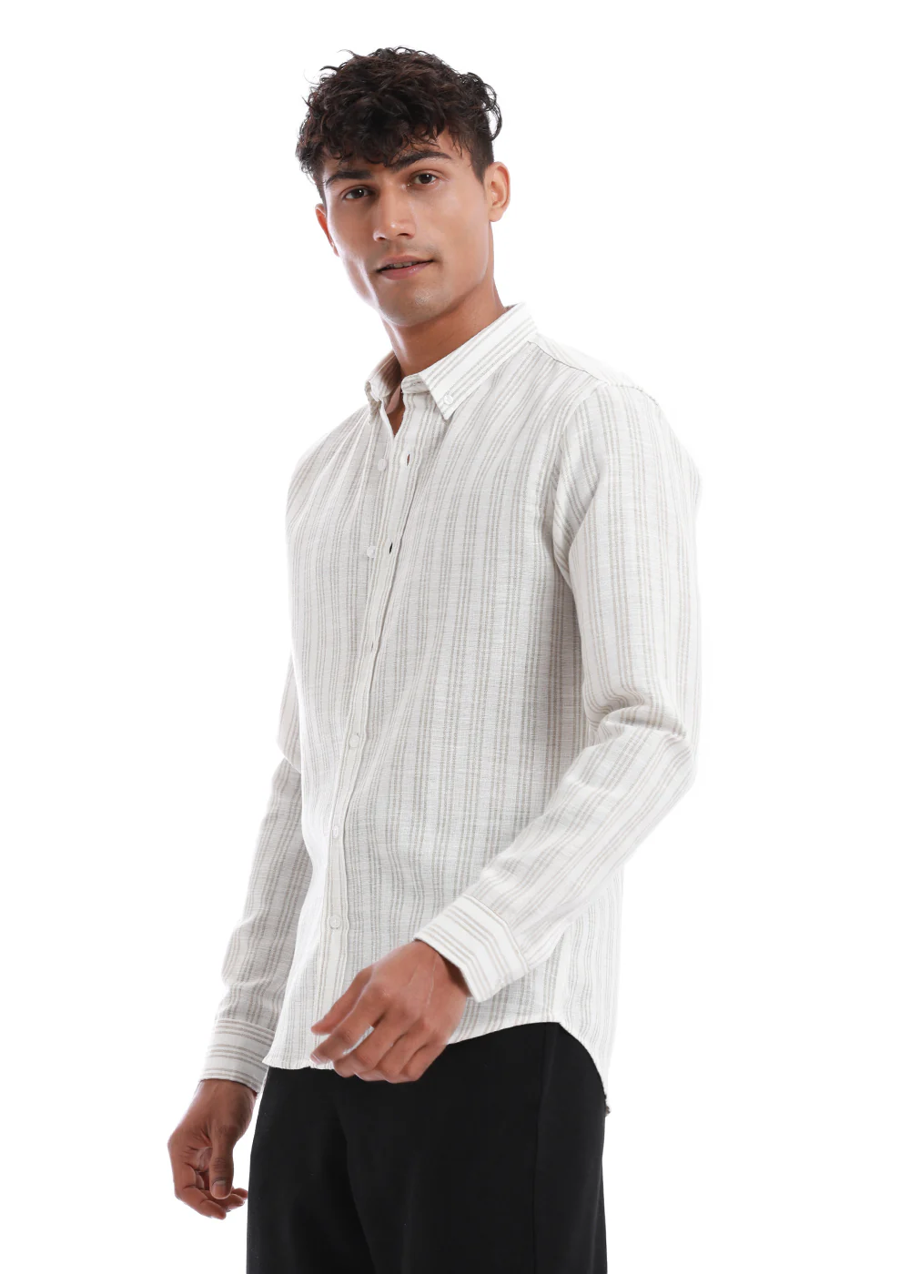 Loral Oak Stripe Blended Linen shirt - Image 4