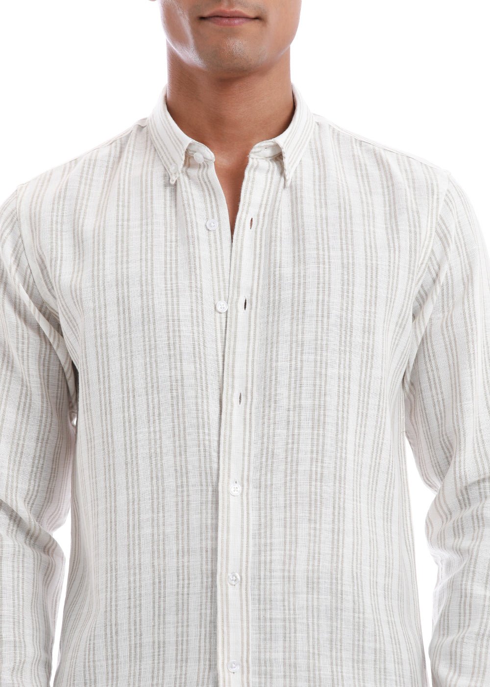 Loral Oak Stripe Blended Linen shirt - Image 3