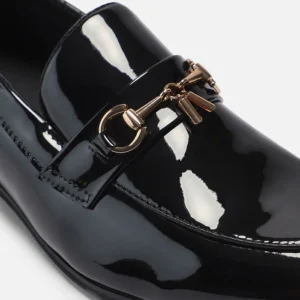 Solid Glossy Black Loafer